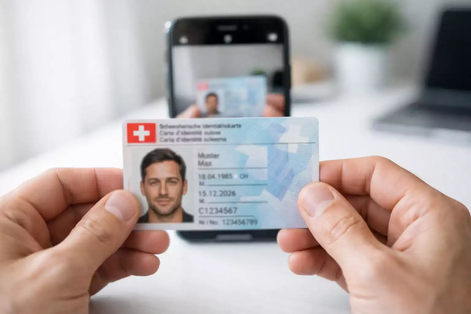 Schweizer Personalausweis für die Sporttip Kontoverifizierung